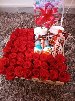 Rosas con nutella y kinder R122