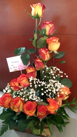 Arreglo floral 15 rosas R19