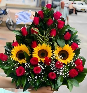 Rosas y girasoles  R35